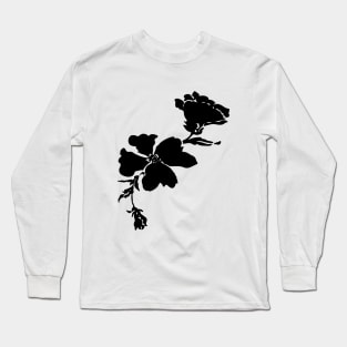 Picturesque Black Flower :) Long Sleeve T-Shirt